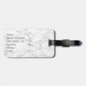 Gepersonaliseerde Hond Mama Roos Gold Paw Prints H Bagagelabel (Achterkant horizontaal)