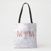 Gepersonaliseerde Hond Mama Roos Gold Paw Prints H Draagtas (Voorkant)