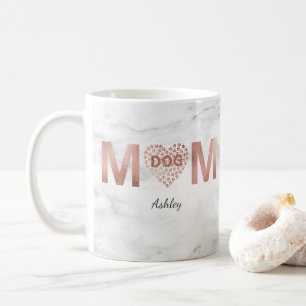 Gepersonaliseerde Hond Mama Roos Gold Paw Prints H Koffiemok