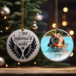 Gepersonaliseerde hond Memorial in liefdevolle her Keramisch Ornament