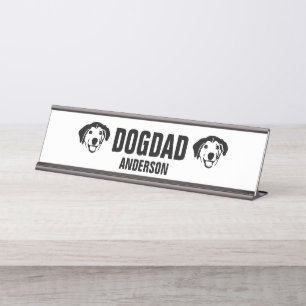 Gepersonaliseerde hond papa Custom Bureau Naambordje