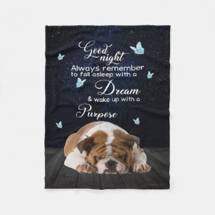 Gepersonaliseerde hond Quilt Deken, Bulldog Goede  Fleece Deken