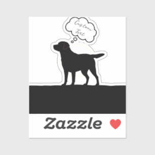 Gepersonaliseerde hond silhouet laptop sticker