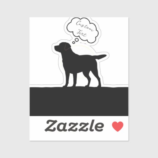 Gepersonaliseerde hond silhouet laptop sticker (Vel)