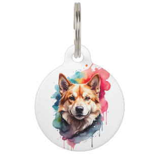 Gepersonaliseerde hond Splatter Art Portret Inkt S Huisdierpenning