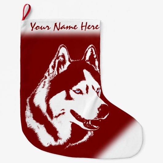 Gepersonaliseerde hond Stocking Grote Kerstsok (Voorkant)