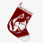 Gepersonaliseerde hond Stocking Grote Kerstsok (Voorkant (Hangend))