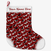 Gepersonaliseerde hond Stocking Grote Kerstsok (Voorkant)