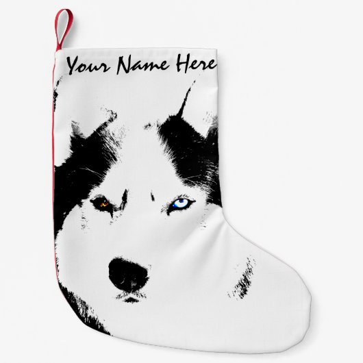 Gepersonaliseerde hond Stocking Kleine Kerstsok (Voorkant)