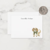 Gepersonaliseerde hond Waterverf Notitiekaartje (Voorkant / Achterkant in situ)