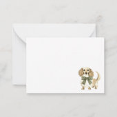 Gepersonaliseerde hond Waterverf Notitiekaartje (Achterkant)