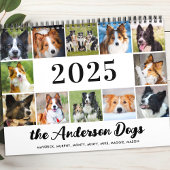 Gepersonaliseerde honden Fotocollage Modern 2026 Kalender