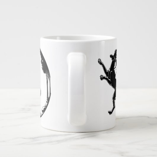 Gepersonaliseerde hondenhond-Mok - Aangepaste hond Extra Grote Mok (Achterkant)