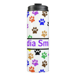 Gepersonaliseerde hondenliefhebber drink tumbler thermosbeker