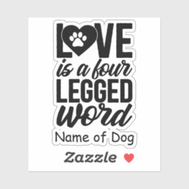 Gepersonaliseerde Hondenliefhebber Sticker | Pet L