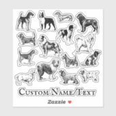 Gepersonaliseerde  Hondenliefhebbers Sticker (Vel)