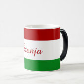 Gepersonaliseerde Hongaarse vlag Magische Mok (Voorkant rechts)