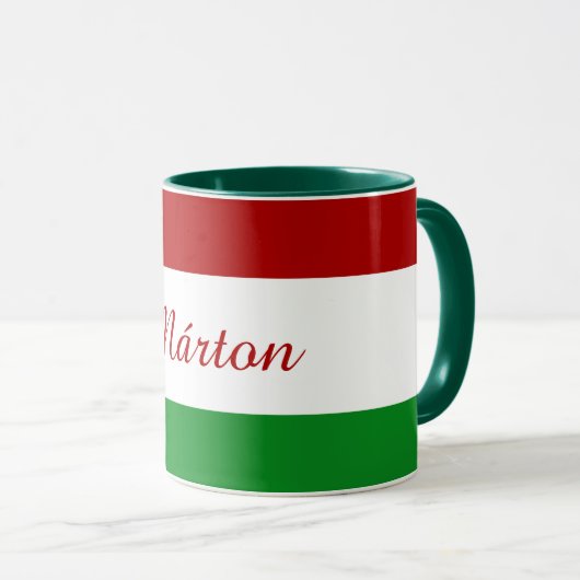Gepersonaliseerde Hongaarse vlag Mok (Voorkant rechts)