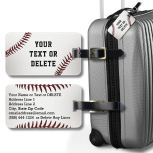 Gepersonaliseerde honkbal Bagagelabels met JOUW TE