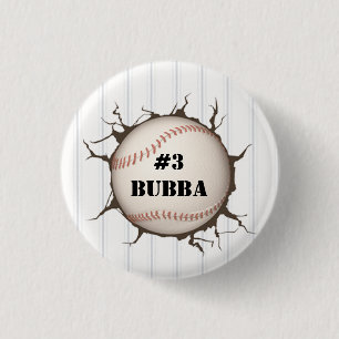 Gepersonaliseerde honkbal Button
