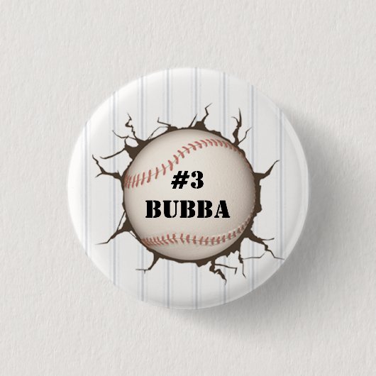 Gepersonaliseerde honkbal Button (Voorkant)