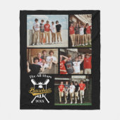 Gepersonaliseerde honkbal Fotocollage Naam Team # Fleece Deken (Voorkant)