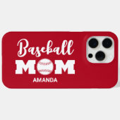 Gepersonaliseerde honkbal moeder naam Case-Mate iPhone case (Achterkant (horizontaal))