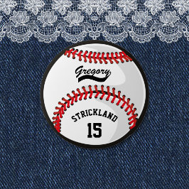 Gepersonaliseerde Honkbal Sport Tribute Button