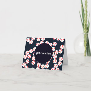 Gepersonaliseerde honkbalbriefkaarten gevouwen bedankkaart
