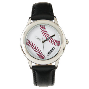 Gepersonaliseerde honkbalspeler Coach Naam Horloge