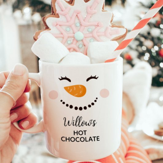 Gepersonaliseerde Hot Chocolate Snowman Kinder Koffiemok