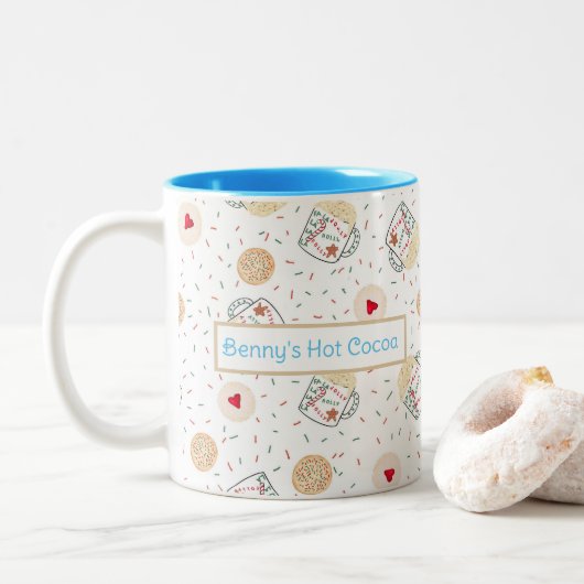 Gepersonaliseerde Hot Cocoa Mok voor jongen (Met donut)