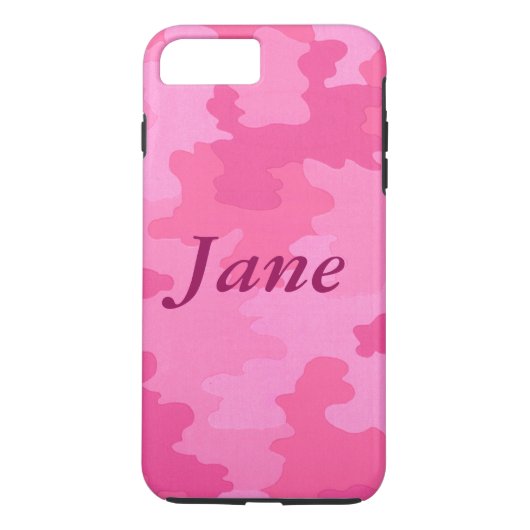 Gepersonaliseerde Hot Pink Camouflage iPhone 7 Hoe Case-Mate iPhone Case (Achterkant)