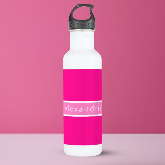 Gepersonaliseerde Hot Pink en Roze Waterfles