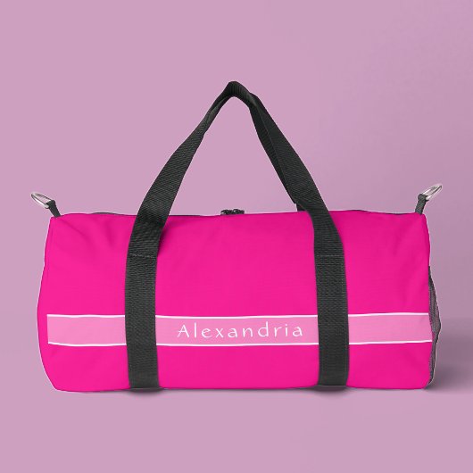 Gepersonaliseerde Hot Pink Gym Plunjezak