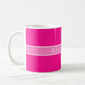 Gepersonaliseerde Hot Pink Koffiemok (Links)