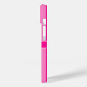 Gepersonaliseerde Hot Pink Stripes Case-Mate iPhone Case (Achterkant / Links)