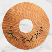 Gepersonaliseerde Houten Effect Wijnglas Labels (Achterkant)