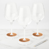 Gepersonaliseerde Houten Effect Wijnglas Labels (Set)