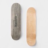 Gepersonaliseerde houtextuur skateboard (Voorkant)