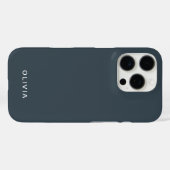 "Gepersonaliseerde houtskool Blauw Custom Case-Mate iPhone Case (Achterkant (horizontaal))