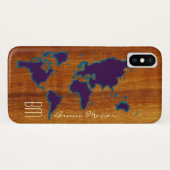 gepersonaliseerde houtwerkmap Case-Mate iPhone case (Achterkant (horizontaal))