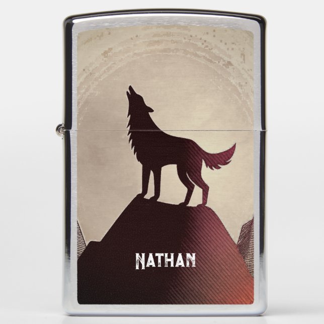 Gepersonaliseerde Howling Wolf (Voorkant)