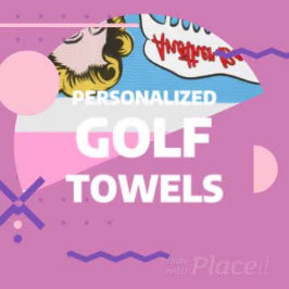 Gepersonaliseerde Huilende Golfer Golf Handdoek