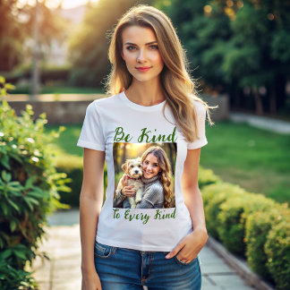 Gepersonaliseerde huisdier foto - wees vriendelijk t-shirt