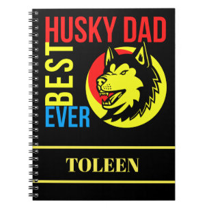 Gepersonaliseerde Husky Dad, Dog Dad Notitieboek
