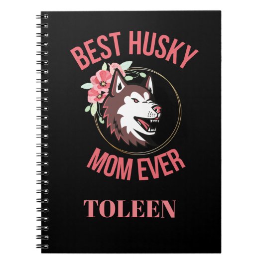 Gepersonaliseerde Husky mama, Dog mama Notitieboek (Voorkant)
