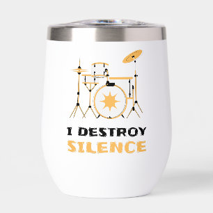 Gepersonaliseerde I Destroy Silence Funny Drummer