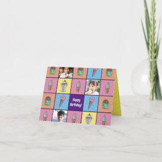 Gepersonaliseerde Ice Cream Foto Verjaardag Kaart