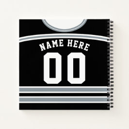 Gepersonaliseerde Ice Hockey Jersey Sjabloon Notit Notitieboek
